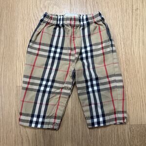 Burberry Baby Pants Nova Check Plaid Tan Beige Size 9 Months